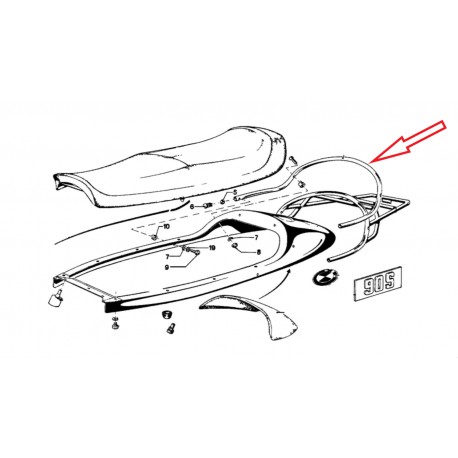 arceau de selle chromé