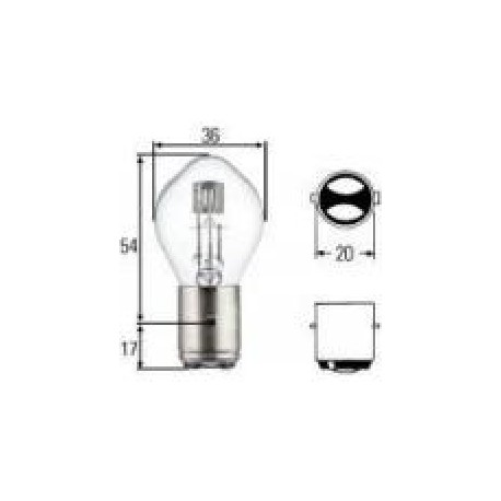 ampoule de phare blanche  12V  35/35W