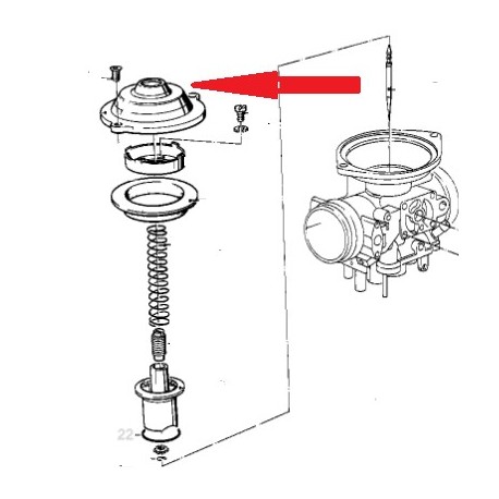 couvercle carburateur de 32mm apres 1980