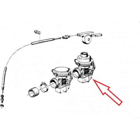 Carburateur pour BMW R80-R80GS, côté droit